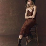 The Great Legacy Dress in Chocolate, Slip Dress, Brown Slip Dress, Silk Dress