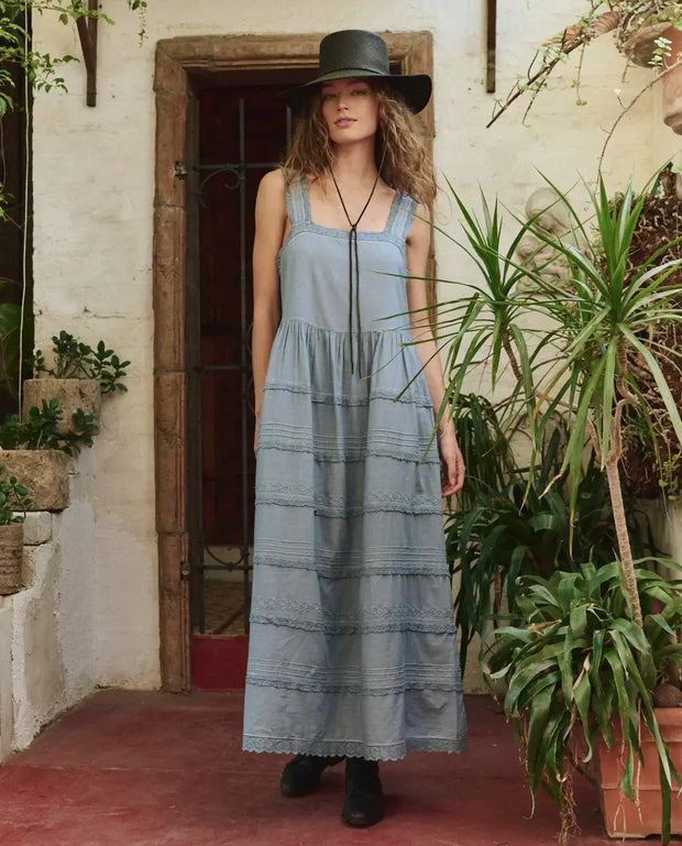 The Great Reverie Maxi Dress in Pale Blue 