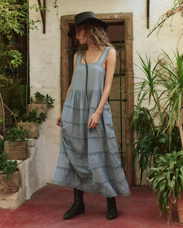 The Great Reverie Maxi Dress in Pale Blue 