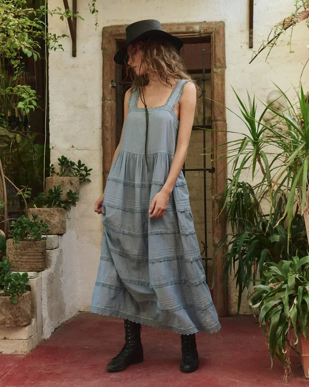 The Great Reverie Maxi Dress in Pale Blue 