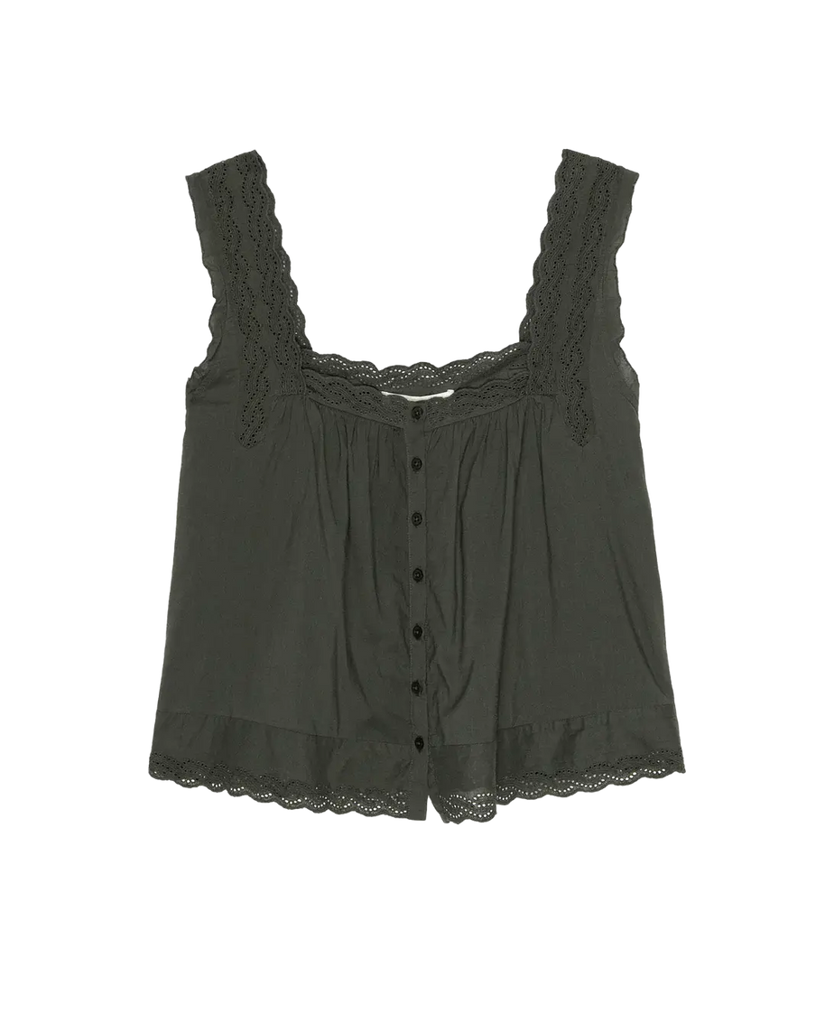 The Great Eyelet Tank In Black Sleep Tank