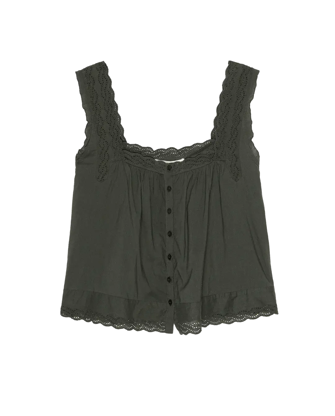 The Great Eyelet Tank In Black Sleep Tank