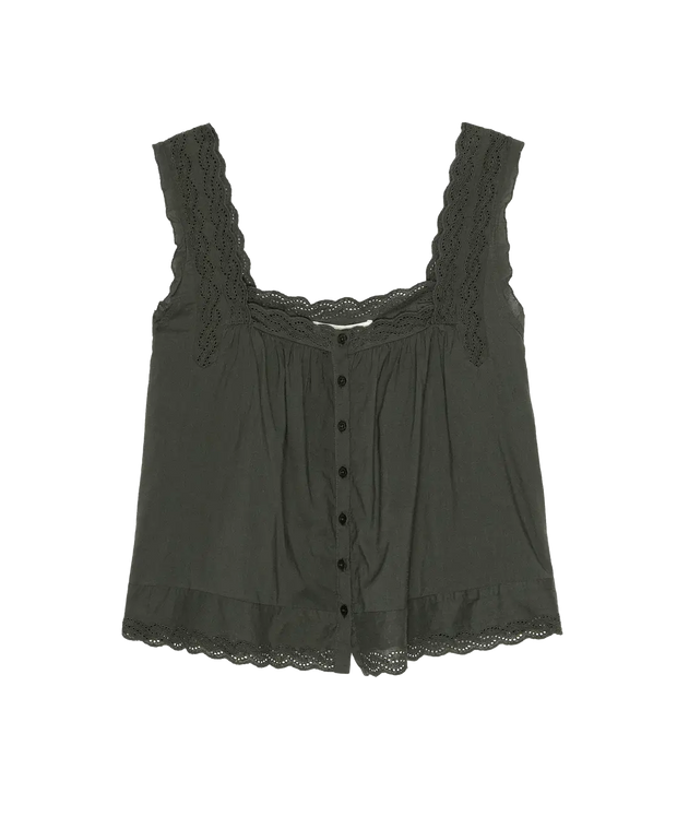 The Great Eyelet Tank In Black Sleep Tank