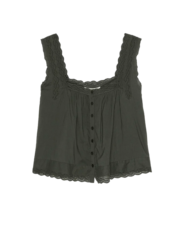 The Great Eyelet Tank In Black Sleep Tank