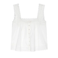 The Great Eyelet Tank in White Sleep Tank 