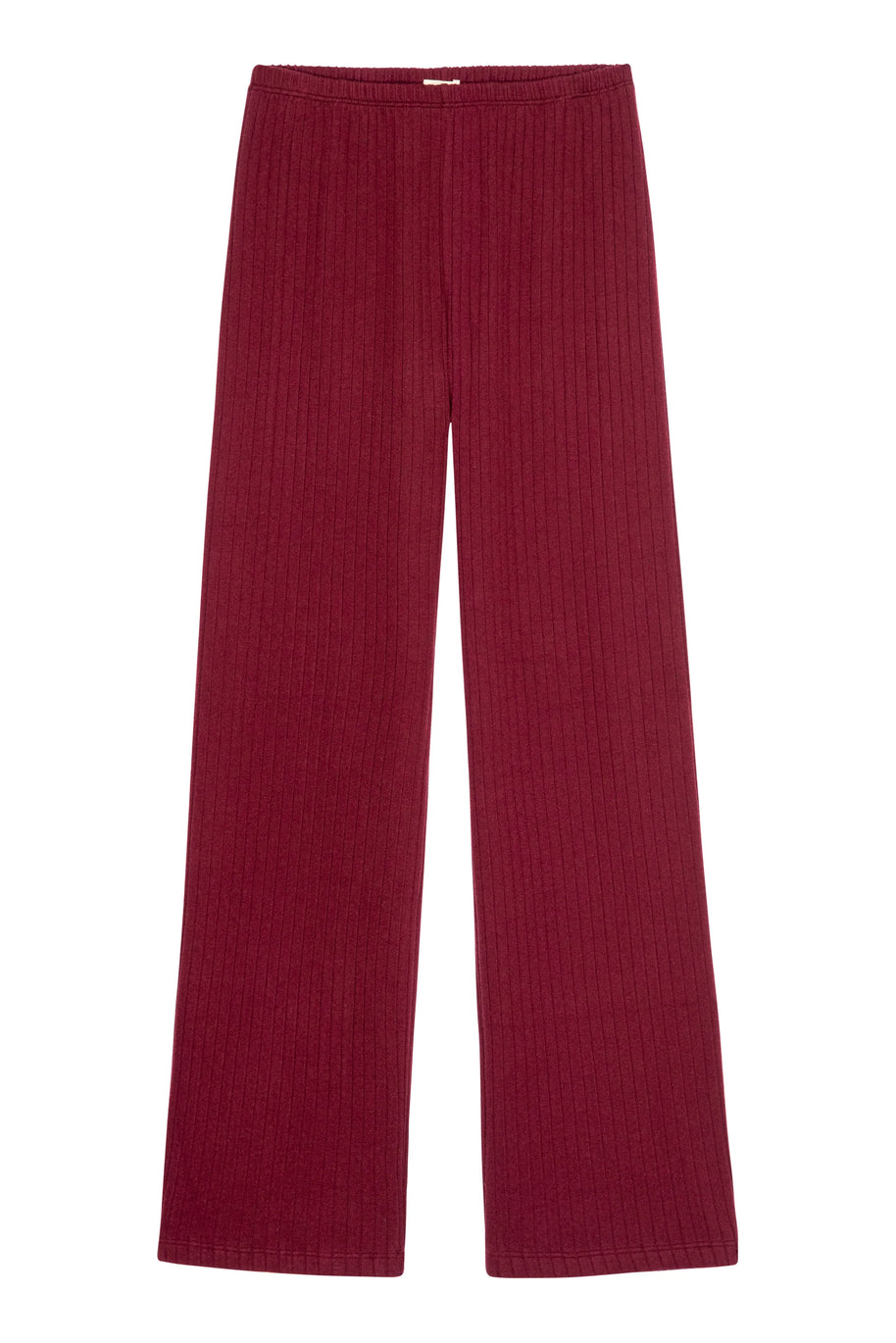 The Sweater Rib Simple Pant | Oxblood