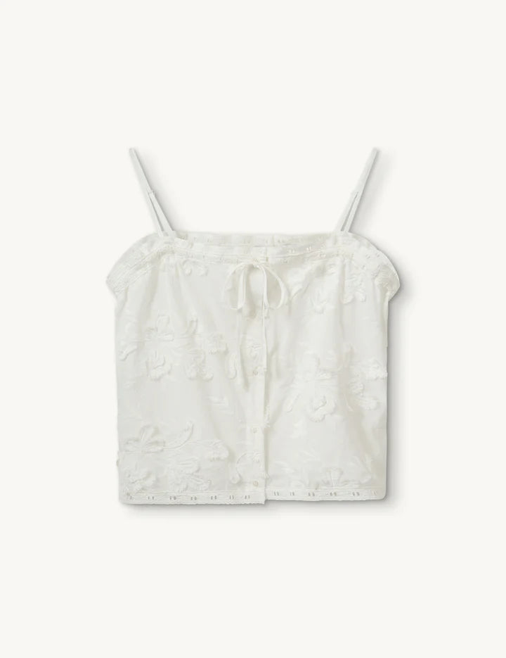 The Garment Jewell Top in White 