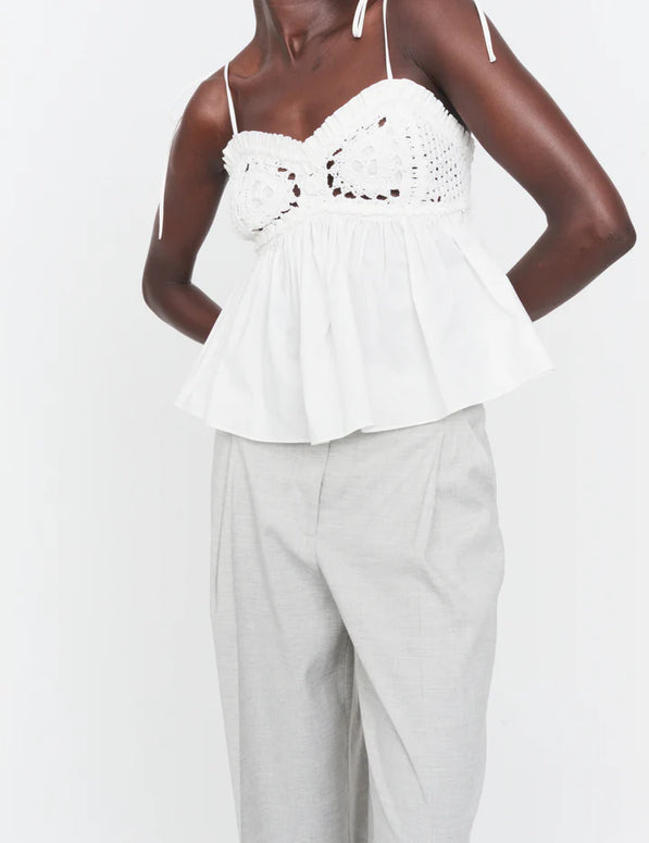 The Garment Kirsten Crochet Top in White 