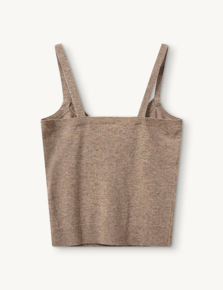 The Como Bustier Top The Garment Cashmere Tank Top Beige 