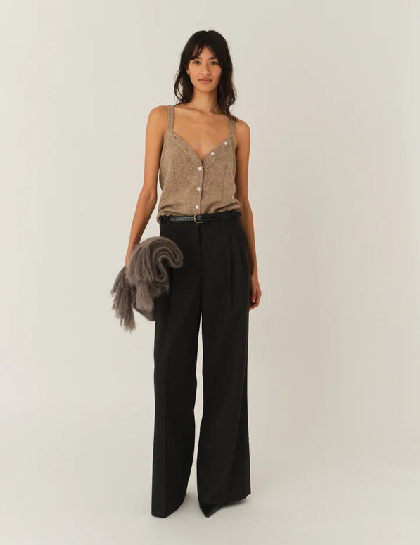The Como Bustier Top The Garment Cashmere Tank Top Beige 