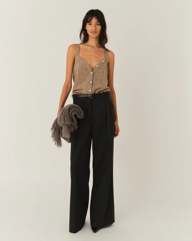 The Como Bustier Top The Garment Cashmere Tank Top Beige 
