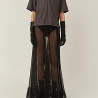 The Garment Vivaldi Skirt Black Sheer Skirt Maxi Skirt Holiday Skirt
