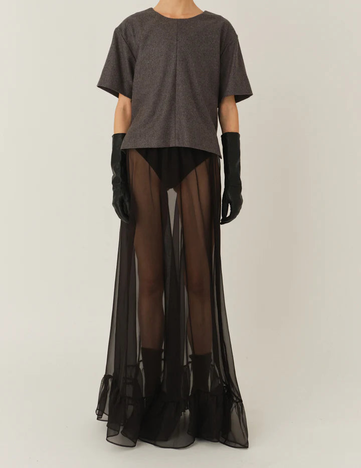 The Garment Vivaldi Skirt Black Sheer Skirt Maxi Skirt Holiday Skirt