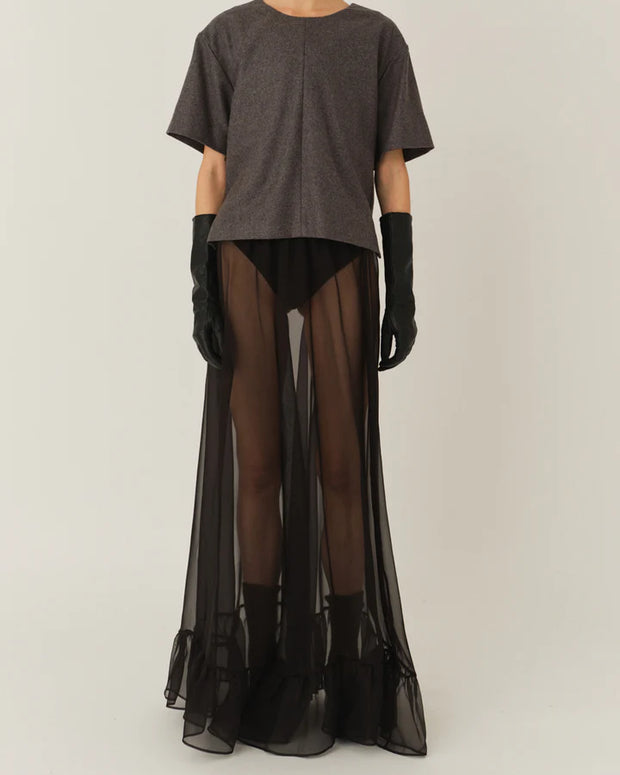 The Garment Vivaldi Skirt Black Sheer Skirt Maxi Skirt Holiday Skirt