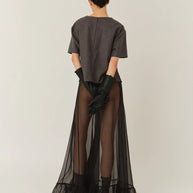 The Garment Vivaldi Skirt Black Sheer Skirt Maxi Skirt Holiday Skirt