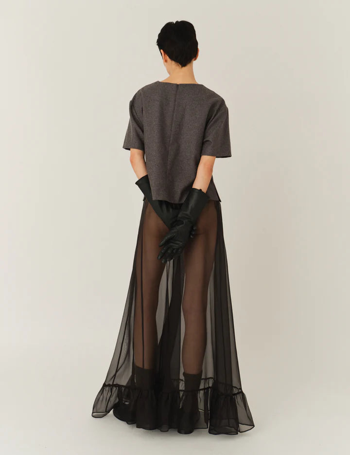 The Garment Vivaldi Skirt Black Sheer Skirt Maxi Skirt Holiday Skirt