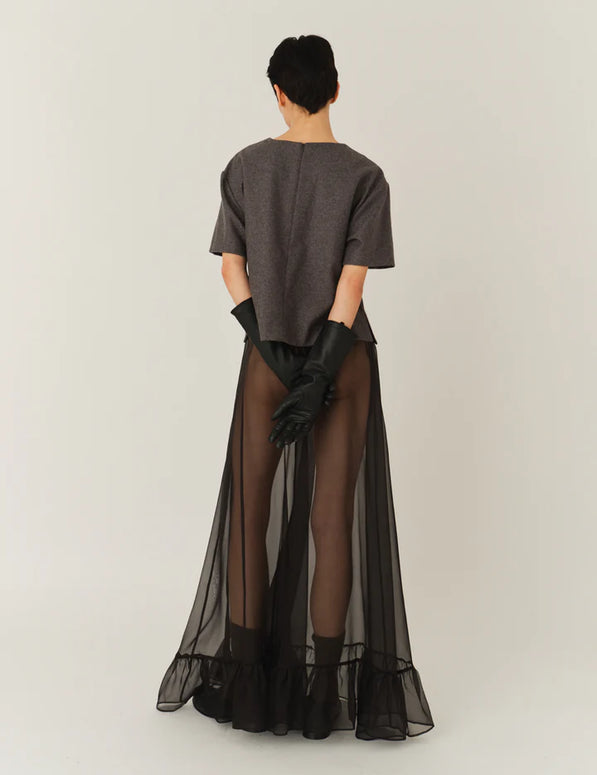 The Garment Vivaldi Skirt Black Sheer Skirt Maxi Skirt Holiday Skirt