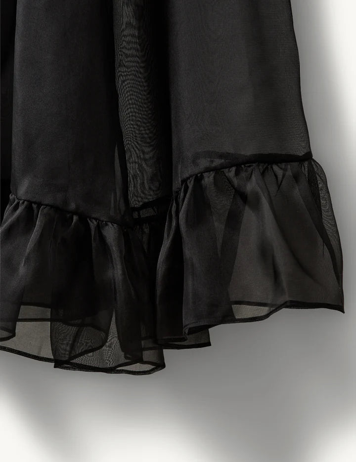 The Garment Vivaldi Skirt Black Sheer Skirt Maxi Skirt Holiday Skirt