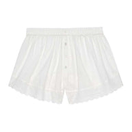 The Great Eyelet Tap Short in True White 