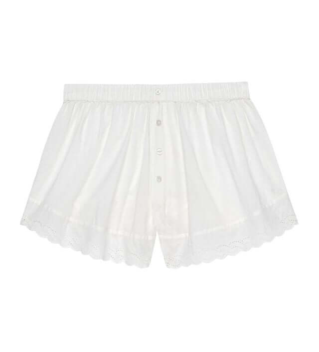 The Great Eyelet Tap Short in True White 