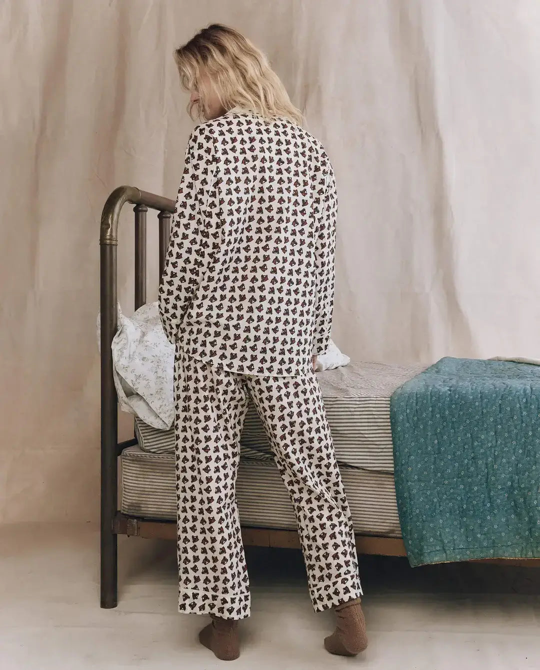 The Pajama Shirt Cream Horse Medallion