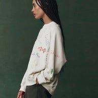 The Great Slouch Sweatshirt Embroidered Golden State White Sweatshirt