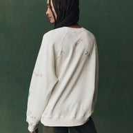 The Great Slouch Sweatshirt Embroidered Golden State White Sweatshirt