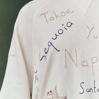 The Great Slouch Sweatshirt Embroidered Golden State White Sweatshirt