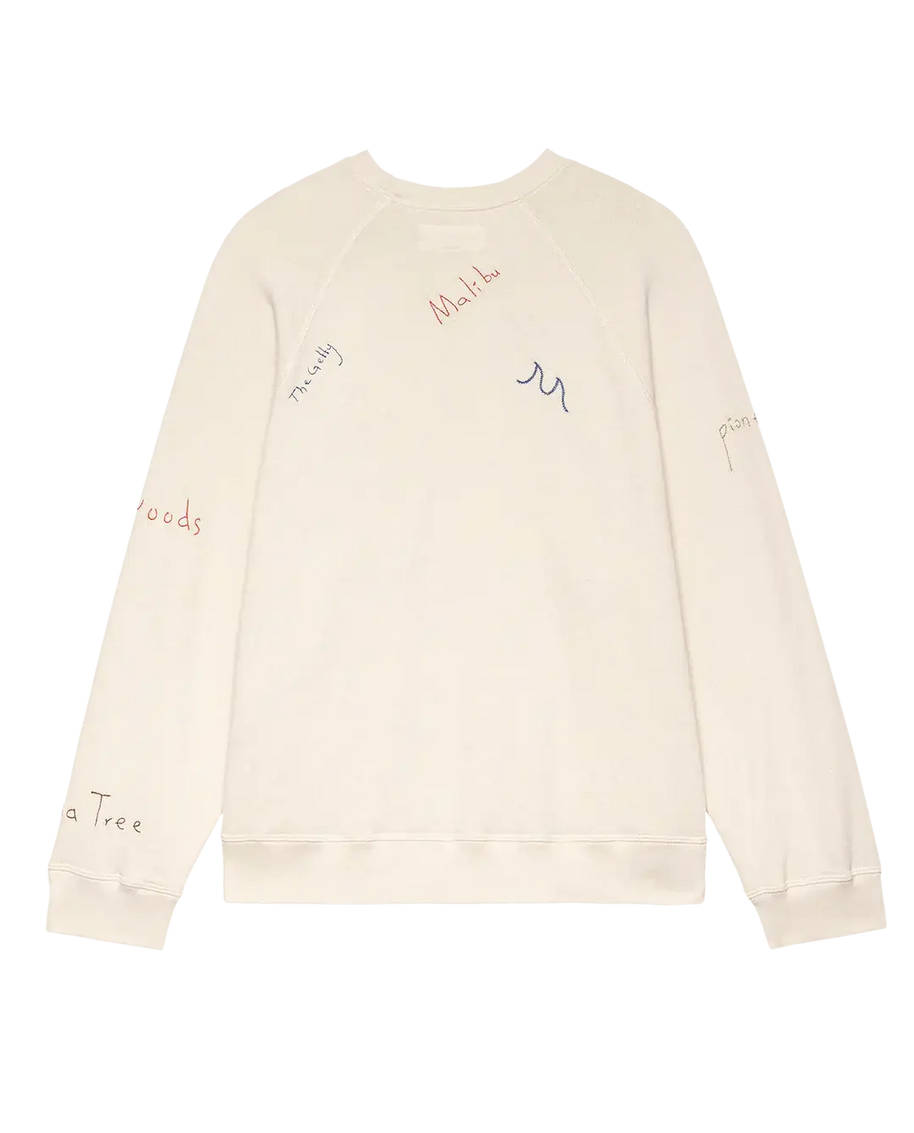 The Great Slouch Sweatshirt Embroidered Golden State White Sweatshirt