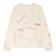 The Great Slouch Sweatshirt Embroidered Golden State White Sweatshirt