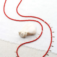 The Swellife Red Komodo Fringe Necklace 