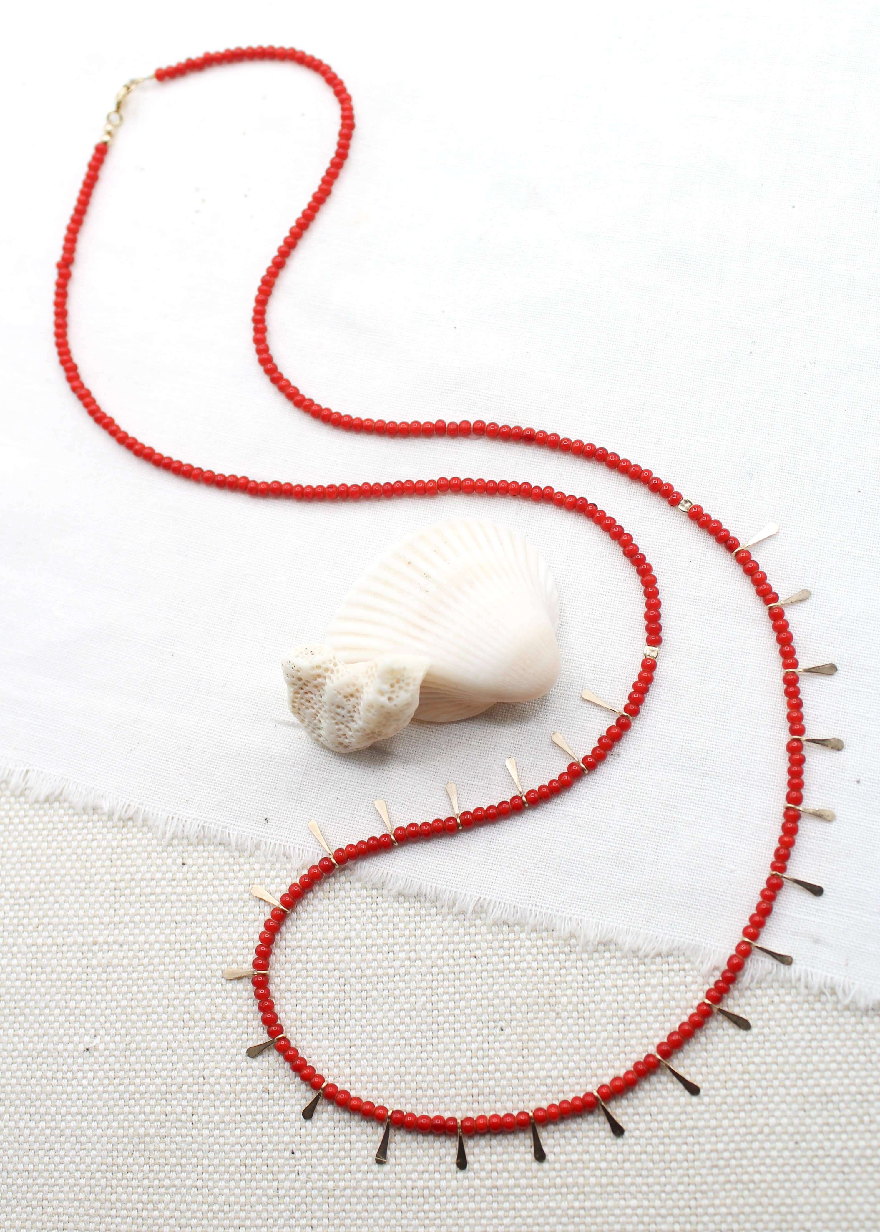 The Swellife Red Komodo Fringe Necklace 