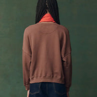 The Teammate Sweatshirt The Great Horse Embroidered Sweatshirt Brown Sweatshirt 