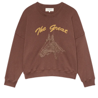 The Teammate Sweatshirt The Great Horse Embroidered Sweatshirt Brown Sweatshirt 