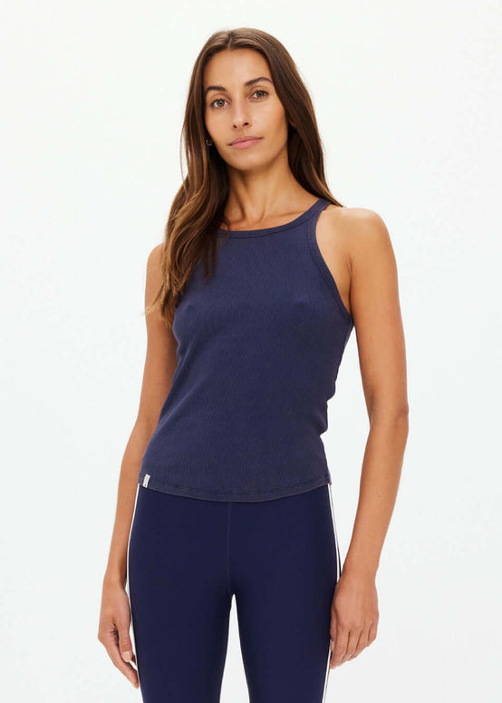 Navy Asher Racerback Tank Top for Working Out The Upside Tank Top