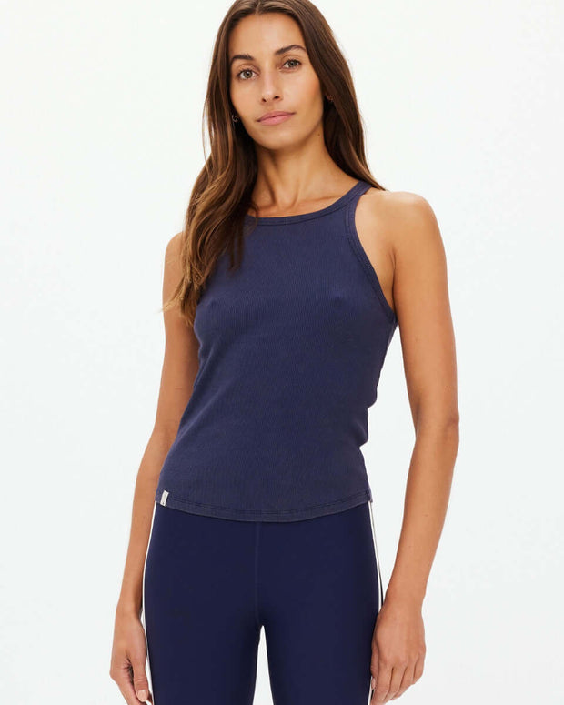 Navy Asher Racerback Tank Top for Working Out The Upside Tank Top