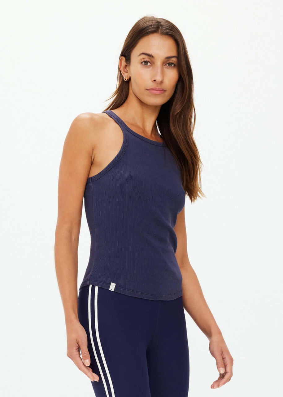 Navy Asher Racerback Tank Top for Working Out The Upside Tank Top
