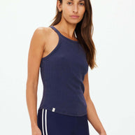 Navy Asher Racerback Tank Top for Working Out The Upside Tank Top