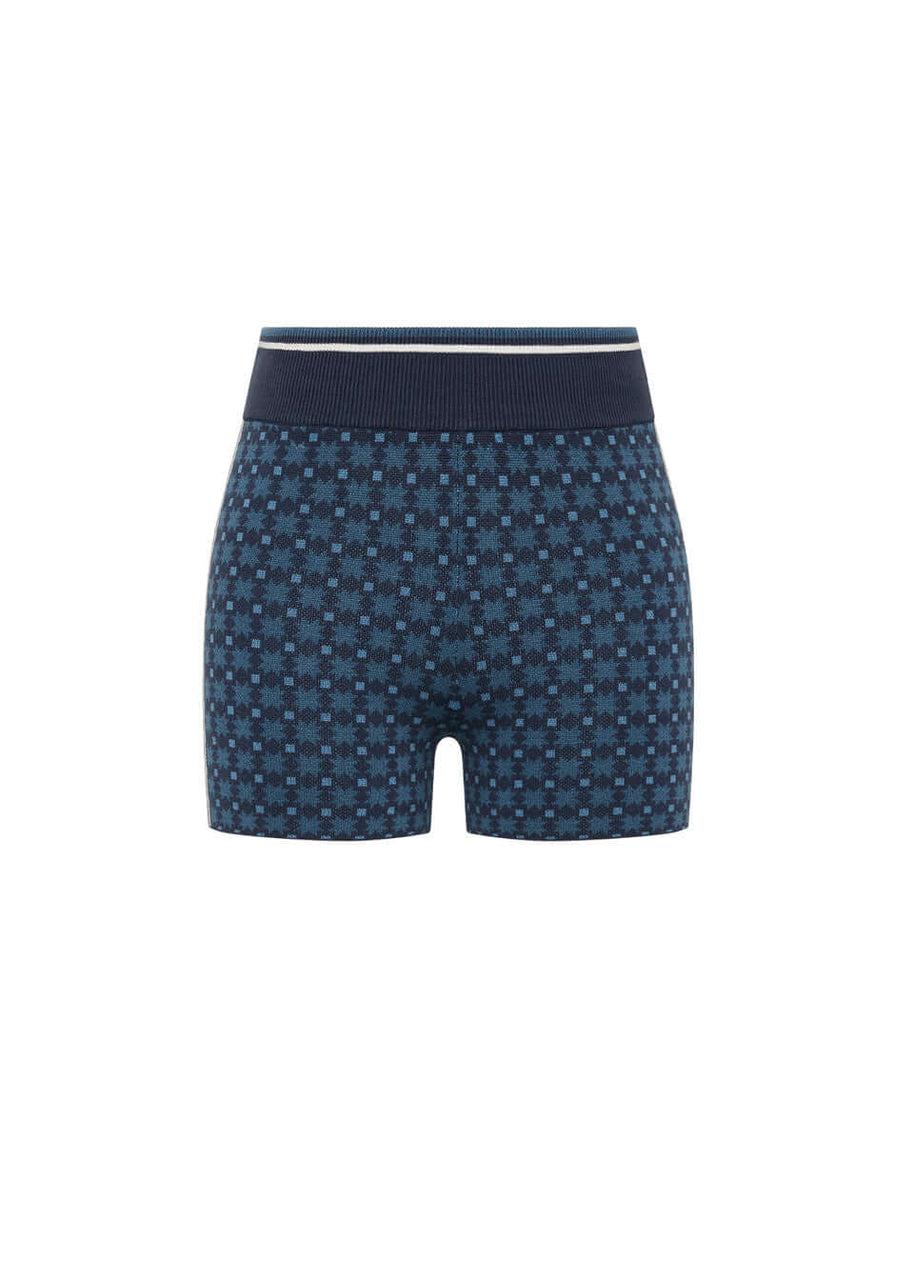 Lumiere Knit Shorts The Upside Biker Shorts Navy