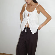 Deiji Studios Double Tie Top White