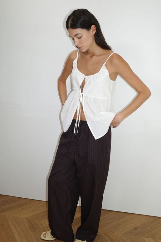 Deiji Studios Double Tie Top White