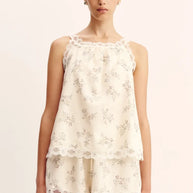 Posse Elodie Top in Blue Blooms, Posse Shorts Set