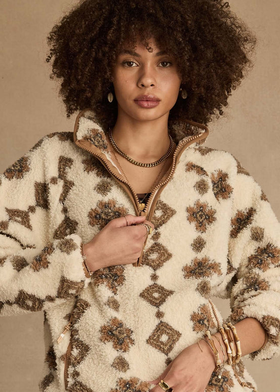 The Upside Harlow Fleece Pullover Sweater Fleece jacket Printed Jacket 