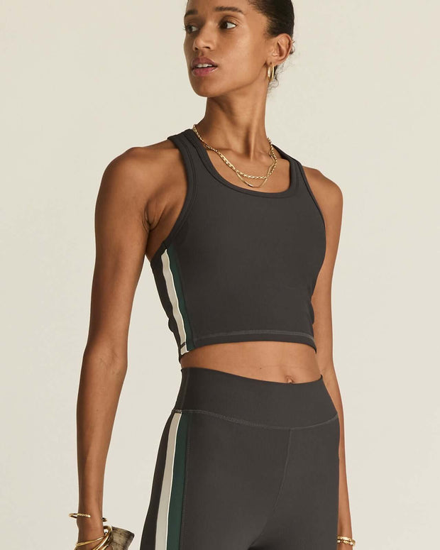 The Upside Limiter Sophie Crop Charcoal Grey Yoga Set