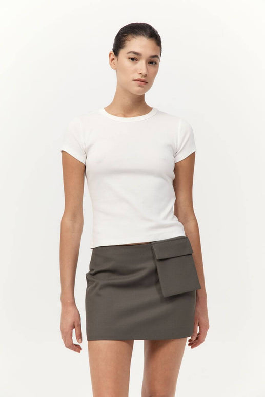 St. Agni Utility Pocket Mini Skirt in Khaki