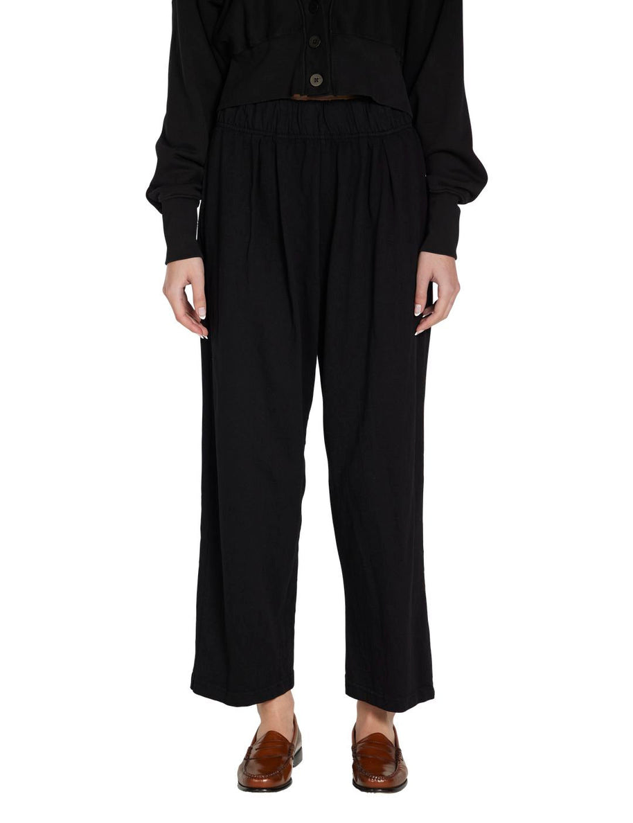 Penny Pleat Front Pant in Jet Black