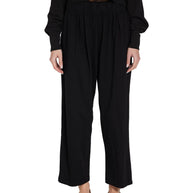 Penny Pleat Front Pant in Jet Black
