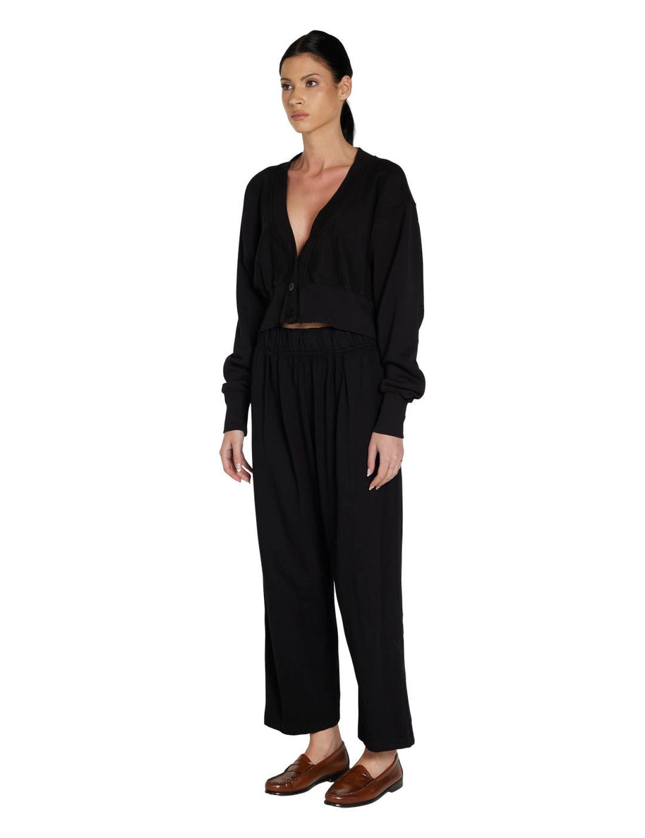 Les Tien Penny Pleat Front Pant in Jet Black