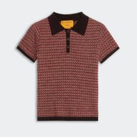 Chevron Shrunk Polo | Burnt Coco Combo