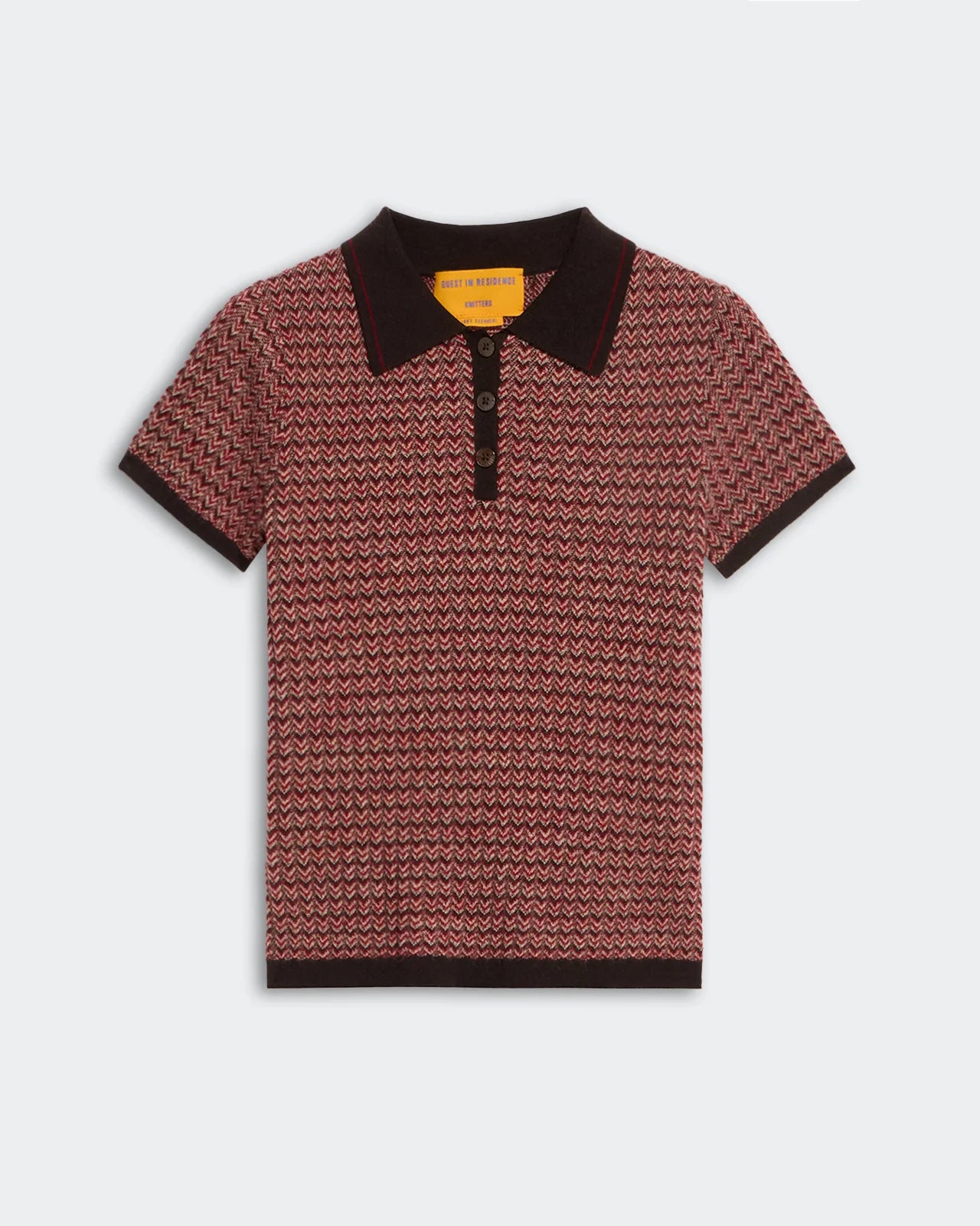 Chevron Shrunk Polo | Burnt Coco Combo